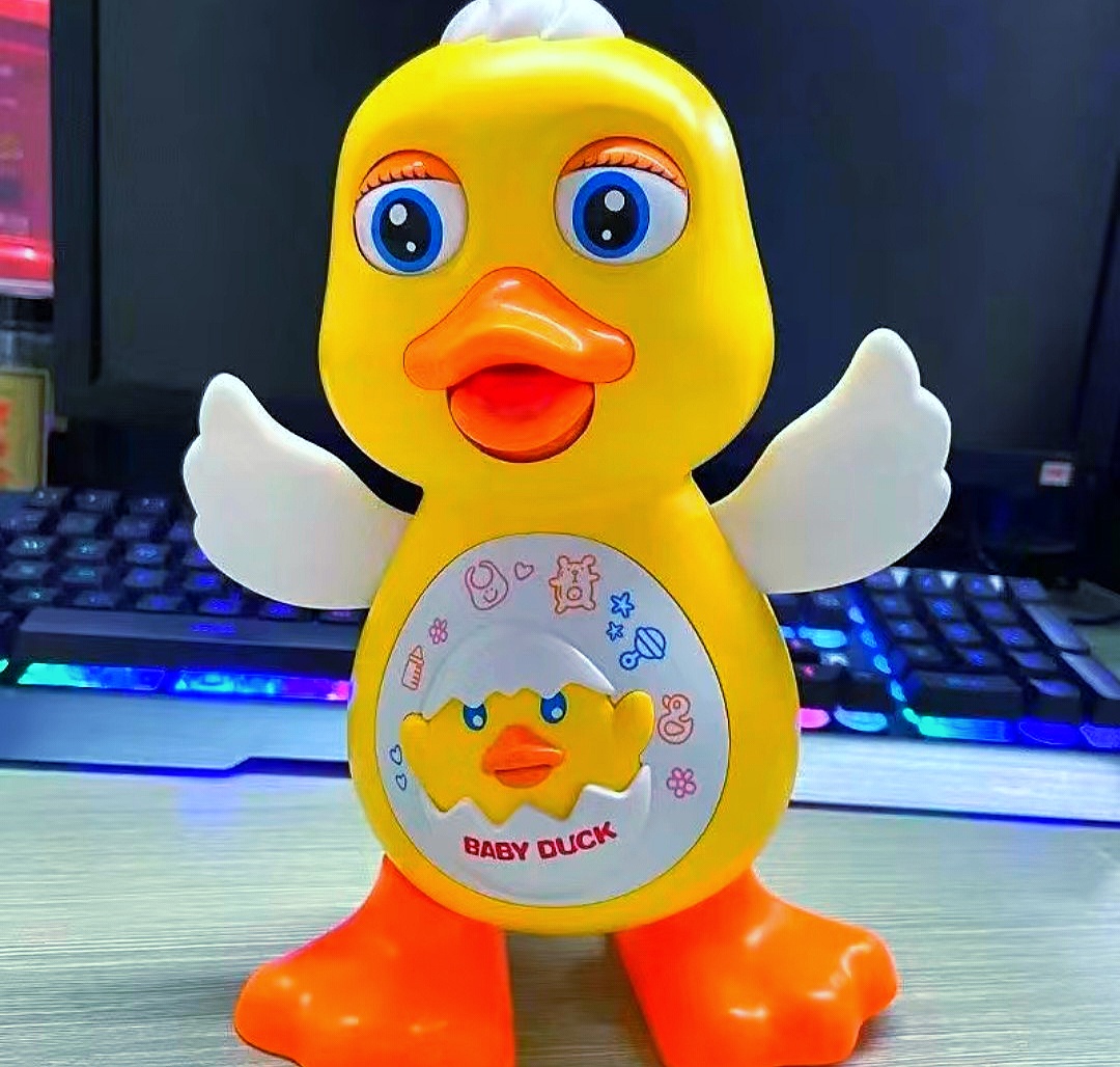 Singing baby toy with sound and movement for children, boys and girls electric dancing red duck
