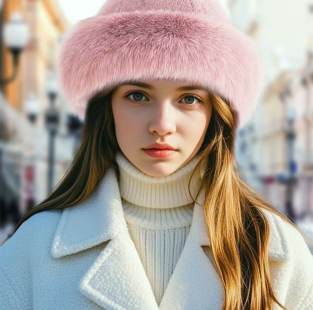 New plush hat for women autumn and winter imitation