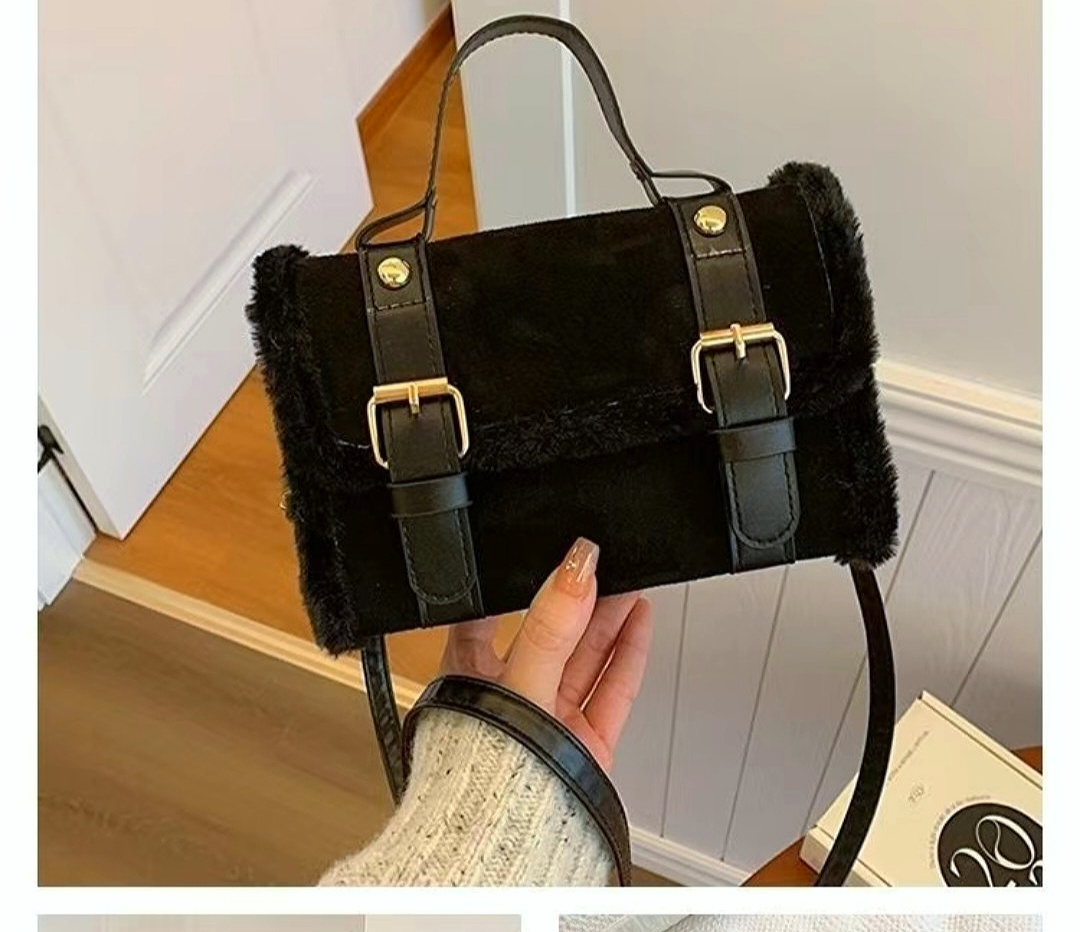 fur velvet bag crossbody bag versatile