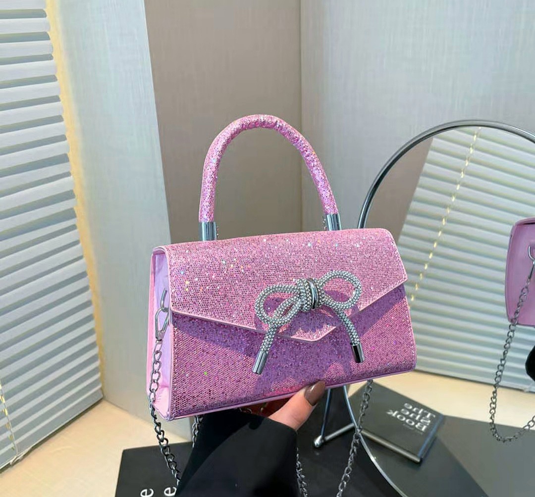 pink Small square bag with diamond handbag,wrist water diamond evening dress bag, bride bag, wedding